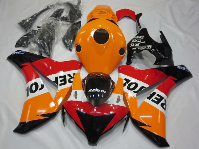 2008-2011 Orange White Red Glossy Black Repsol Honda CBR1000RR Motorcycle Fairing Kits UK