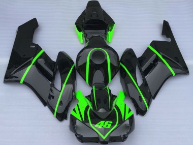 Buy 2004-2005 Glossy Black High Viz Green Honda CBR1000RR Motorcycle Fairings UK