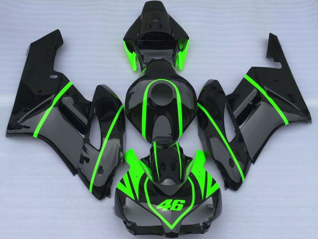 2004-2005 Glossy Black High Viz Green Honda CBR1000RR Motorcycle Fairings UK