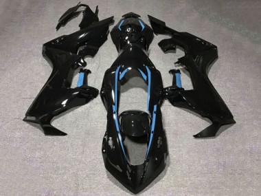 Buy 2017-2024 Glossy Black Light Blue Lining Honda CBR1000RR Motorcycle Fairings UK