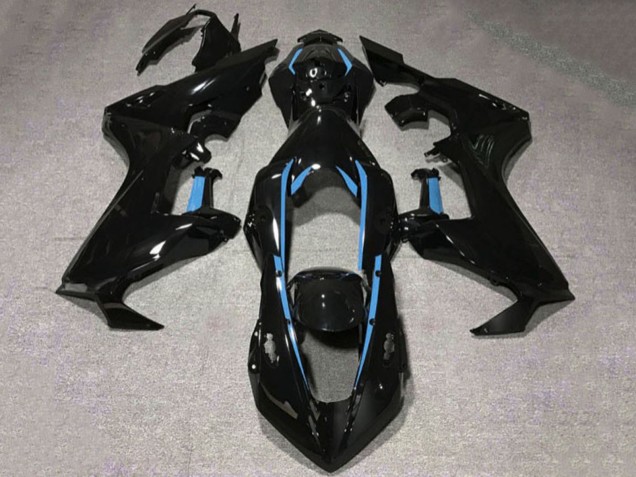 2017-2024 Glossy Black Light Blue Lining Honda CBR1000RR Motorcycle Fairings UK