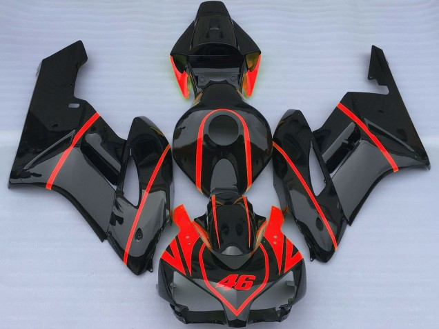 2004-2005 Glossy Black Red Honda CBR1000RR Motorcycle Fairings UK