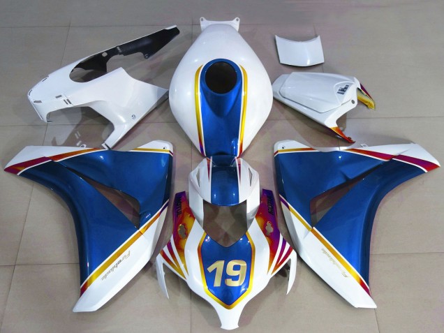 2008-2011 White Blue Yellow Red 19 Honda CBR1000RR Motorcycle Fairings UK