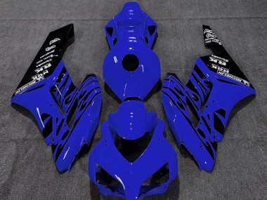 Buy 2004-2005 Blue Glossy Black Flame Honda CBR1000RR Motorcycle Fairings UK