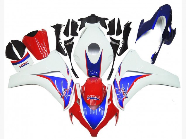 2008-2011 White Blue Red HRC Honda CBR1000RR Motorcycle Fairing Kits UK