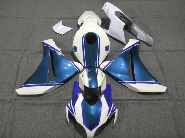 Buy 2008-2011 White Glossy Pearl Blue Honda CBR1000RR Motorcycle Fairings UK