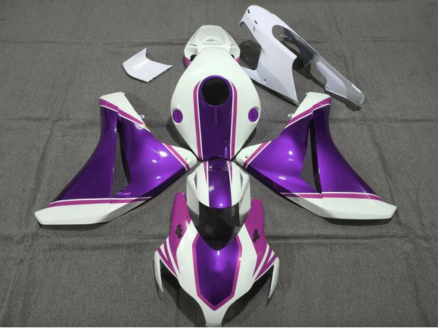 2008-2011 White Glossy Purple Pink Honda CBR1000RR Motorcycle Fairings UK