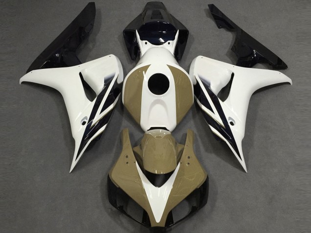 2006-2007 White Tan Glossy Black Honda CBR1000RR Motorcycle Fairings UK