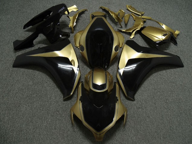 2008-2011 Gold Glossy Black Honda CBR1000RR Motorcycle Fairings UK