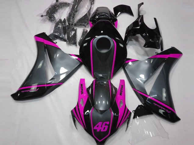 2008-2011 Grey Pink Matte Black Motul 46 Honda CBR1000RR Motorcycle Fairings UK