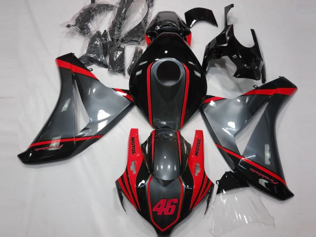 2008-2011 Grey Red Matte Black Motul 46 Honda CBR1000RR Motorcycle Fairings UK