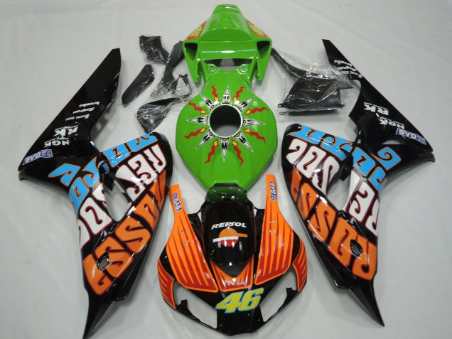 2006-2007 Green Orange Blue Glossy Black Rossi 46 Honda CBR1000RR Motorcycle Fairings UK