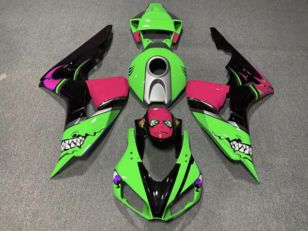 2006-2007 Green Silver Pink Glossy Black Shark Honda CBR1000RR Motorcycle Fairings UK
