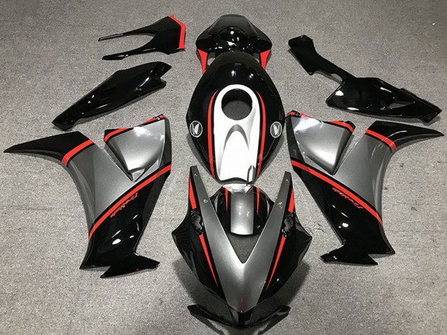 2012-2016 Gunmetal Grey Glossy Black Red Honda CBR1000RR Motorcycle Fairings UK