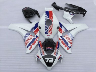Buy 2008-2011 White Blue Red HRC 72 Honda CBR1000RR Motorcycle Fairings UK