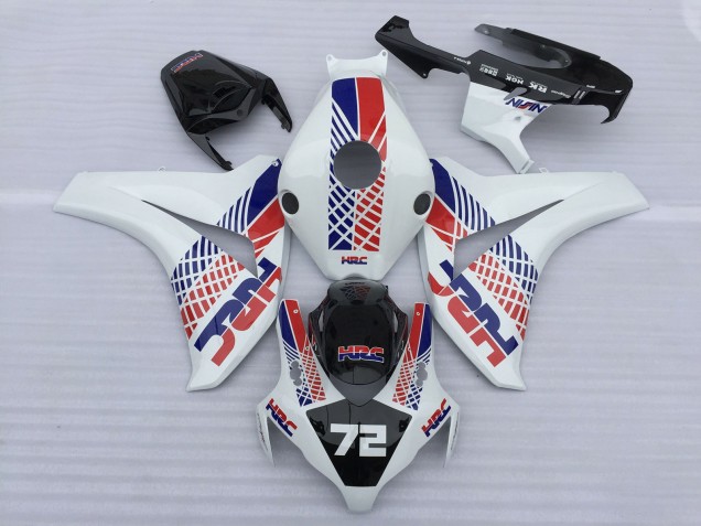 2008-2011 White Blue Red HRC 72 Honda CBR1000RR Motorcycle Fairings UK