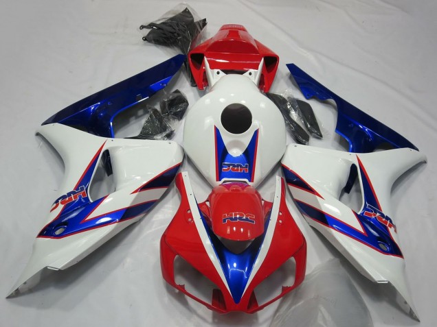 2006-2007 White Red Blue HRC OEM Style Honda CBR1000RR Motorcycle Fairings UK