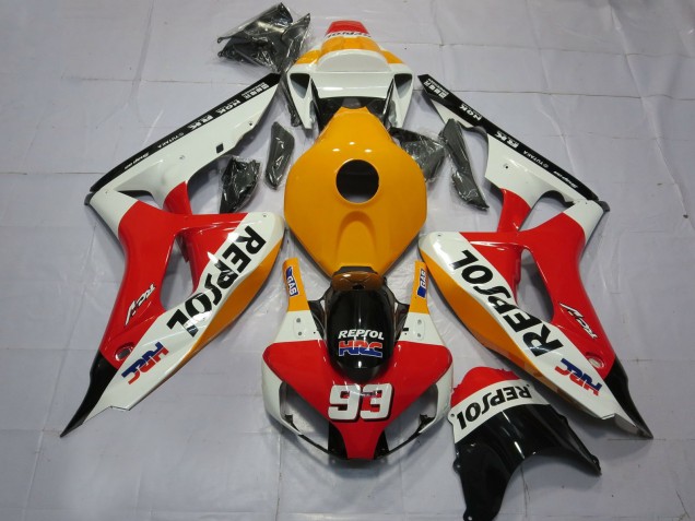 2006-2007 Orange White Red Glossy Black Repsol HRC 93 Honda CBR1000RR Motorcycle Fairings UK