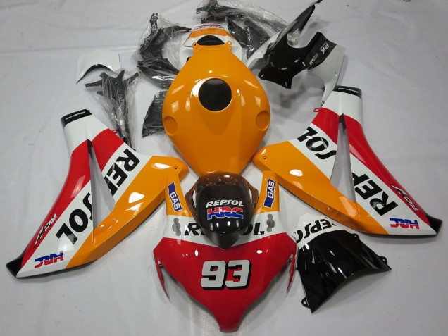 2008-2011 Orange White Red Glossy Black Repsol 93 Honda CBR1000RR Motorcycle Fairings UK