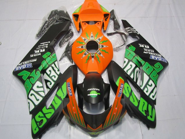 2004-2005 Orange Green Matte Black Rossi Honda CBR1000RR Motorcycle Fairings UK