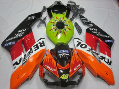 Buy 2004-2005 Lime Green Orange White Red Glossy Black Rossi Repsol Honda CBR1000RR Motorcycle Fairings UK
