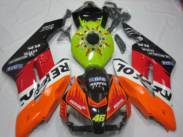 2004-2005 Lime Green Orange White Red Glossy Black Rossi Repsol Honda CBR1000RR Motorcycle Fairings UK
