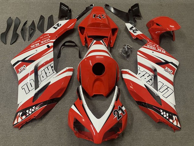 2004-2005 White Red Liverpool 21 Honda CBR1000RR Motorcycle Fairings UK