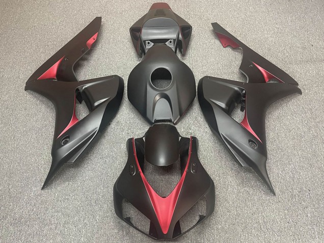2006-2007 Matte Black Red Honda CBR1000RR Motorcycle Fairings UK