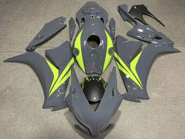 2012-2016 Nardo Grey Fluo Yellow Carbon Fiber Honda CBR1000RR Motorcycle Fairings UK