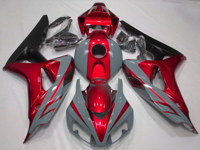 2006-2007 Nardo Grey Red Matte Black Honda CBR1000RR Motorcycle Fairings UK