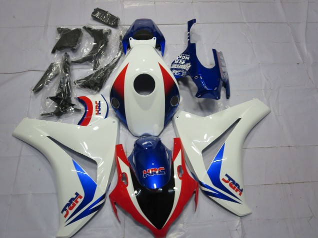2008-2011 White Red Blue OEM Style HRC Honda CBR1000RR Motorcycle Fairings UK