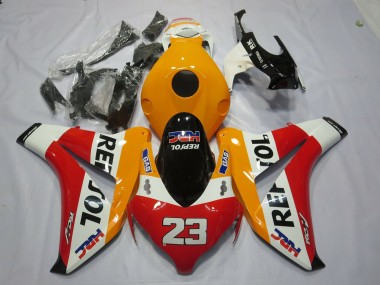 Buy 2008-2011 Orange White Red Glossy Black Repsol 23 Honda CBR1000RR Motorcycle Fairings UK