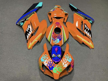Buy 2004-2005 Orange Blue Black Shark Honda CBR1000RR Motorcycle Fairings UK