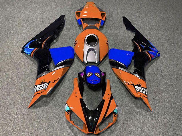 2006-2007 Orange Silver Blue Glossy Black Shark Honda CBR1000RR Motorcycle Fairings UK