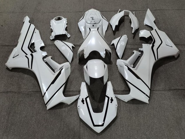 2017-2024 Pearl White Black Lining Honda CBR1000RR Motorcycle Fairings UK