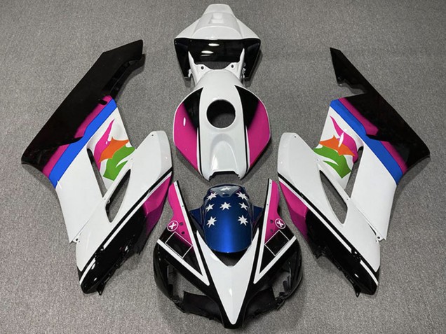 2004-2005 White Pink Blue Glossy Black Star Honda CBR1000RR Motorcycle Fairings UK