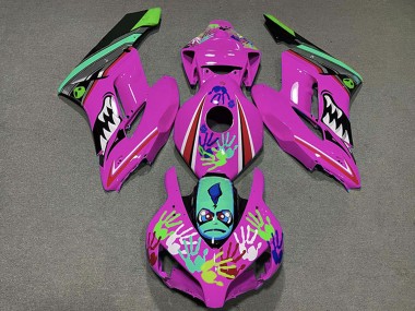 Buy 2004-2005 Pink Green Black Shark Honda CBR1000RR Motorcycle Fairings UK