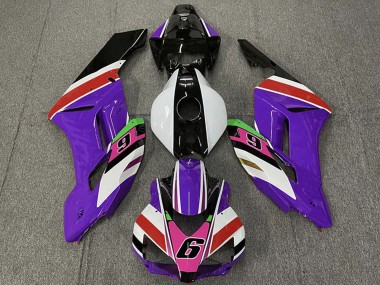 Buy 2004-2005 Purple White Red Pink Glossy Black 6 Honda CBR1000RR Motorcycle Fairings UK
