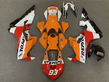 Buy 2017-2024 White Orange Red Black Racing Repsol 93 Honda CBR1000RR Motorcycle Fairings UK