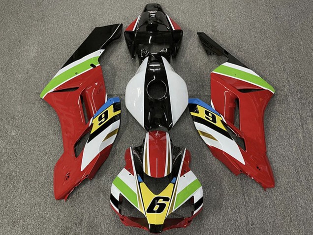 2004-2005 White Red Green Yellow Glossy Black 6 Honda CBR1000RR Motorcycle Fairings UK