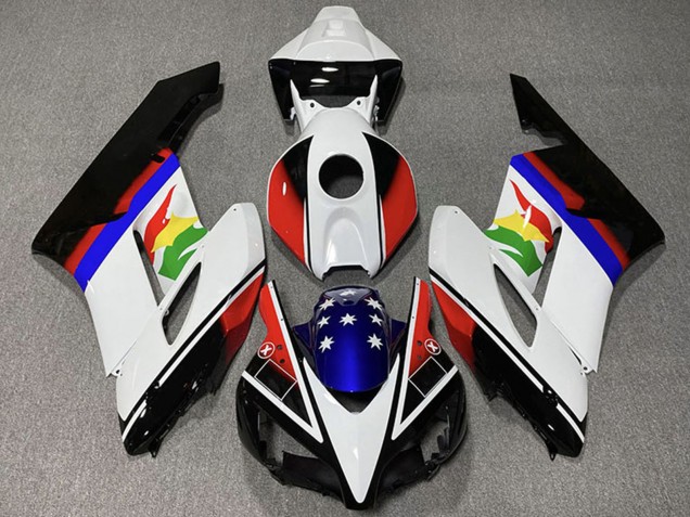 2004-2005 White Red Blue Glossy Black Star Honda CBR1000RR Motorcycle Fairings UK