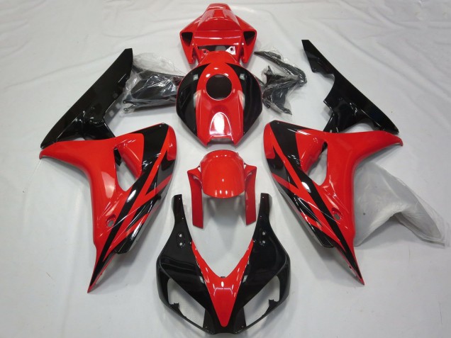 2006-2007 Red Glossy Black OEM Style No Decals Honda CBR1000RR Motorcycle Fairings UK