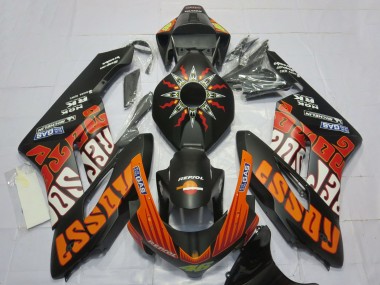 Buy 2004-2005 Matte Black Orange Rossi Honda CBR1000RR Motorcycle Fairings UK