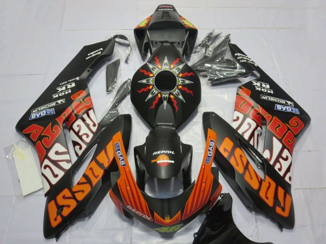2004-2005 Matte Black Orange Rossi Honda CBR1000RR Motorcycle Fairings UK