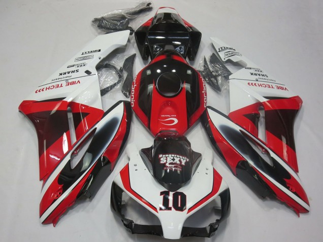 2004-2005 White Red Glossy Black Sexy VIBE TECH Honda CBR1000RR Motorcycle Fairings UK