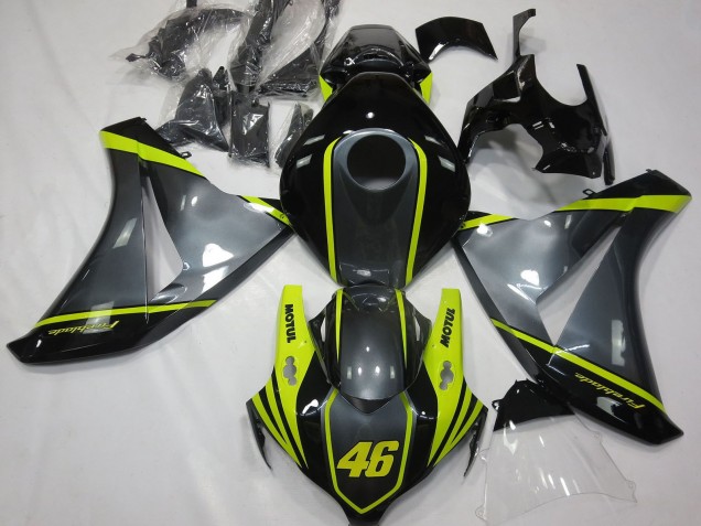 2008-2011 Grey Yellow Glossy Black 46 Honda CBR1000RR Motorcycle Fairings UK