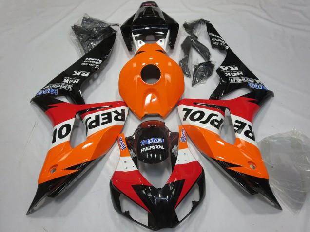 2006-2007 Orange White Red Glossy Black Repsol Honda CBR1000RR Motorcycle Fairings UK