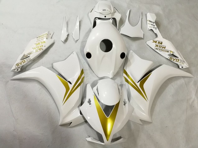 2012-2016 White Gold Honda CBR1000RR Motorcycle Fairings UK