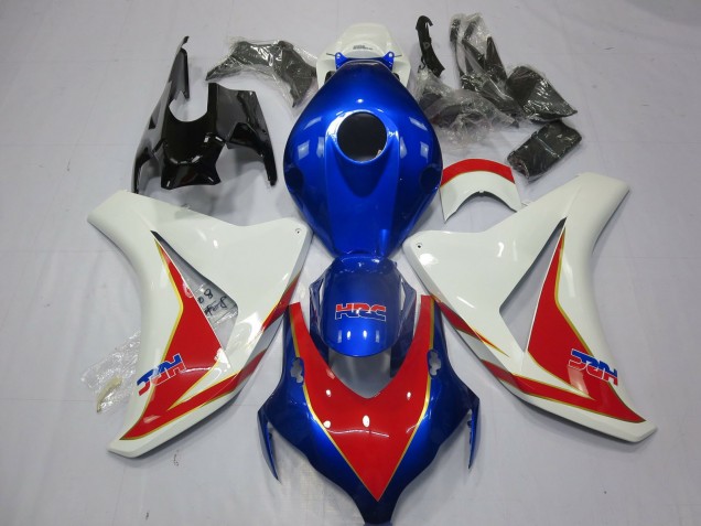 2008-2011 White Blue Red HRC Honda CBR1000RR Motorcycle Fairings UK
