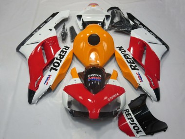 Buy 2004-2005 White Orange Red Glossy Black Repsol HRC Honda CBR1000RR Motorcycle Fairings UK